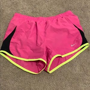 Hot pink nike shorts